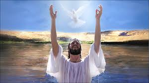 Baptism Jesus with dove